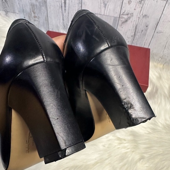 SALVATORE FERRAGAMO nero calf leather black shoes - Picture 9 of 11